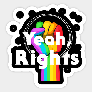 Yeah Rights lgbt Rights Sticker